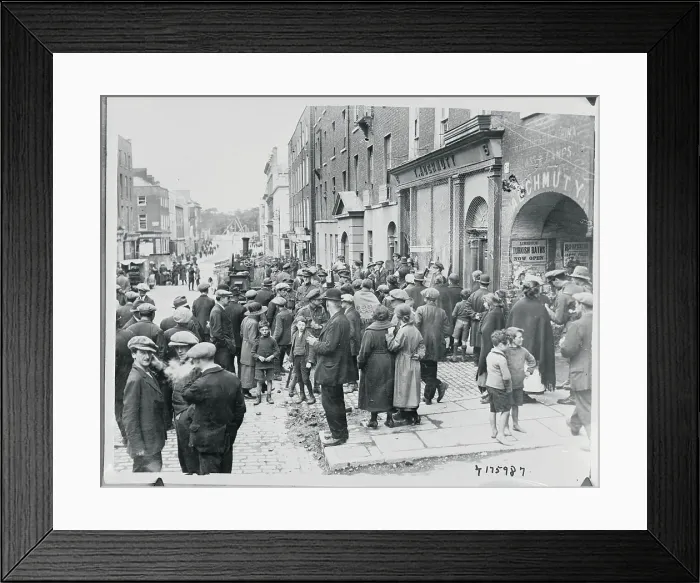 Framed Print : Crowded Street in Ireland Framed Print : Crowded Street in Ireland