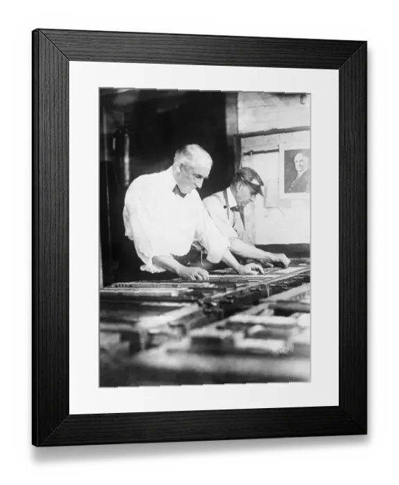 Framed Print : Harding Working at The Marion Star Framed Print : Harding Working at The Marion Star