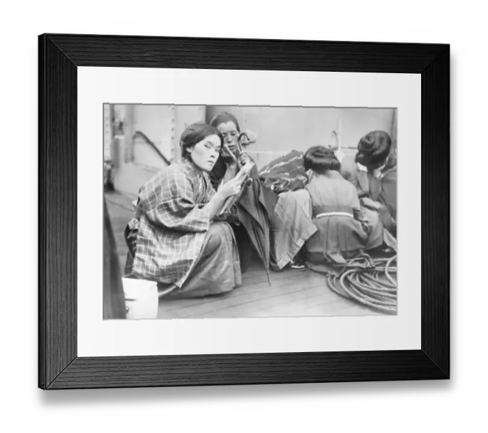 Framed Print : Poor Immigrants Resting on Ground Framed Print : Poor Immigrants Resting on Ground