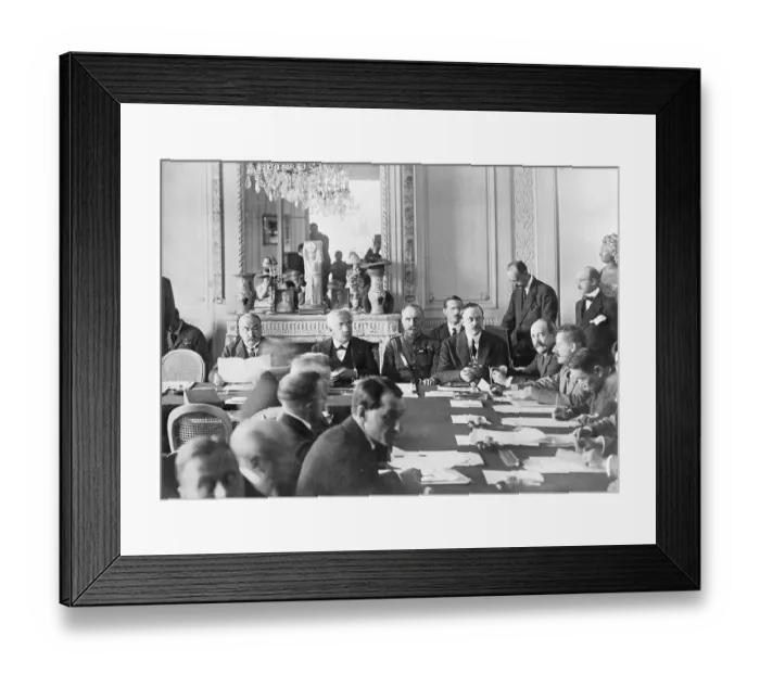 Framed Print : French Leaders at Spa Conference