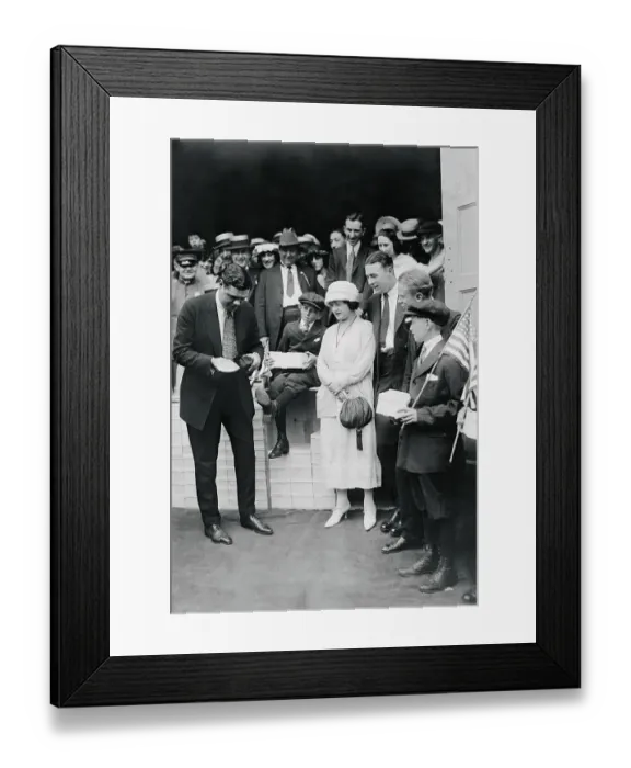 Framed Print : Mr. and Mrs. Babe Ruth During Shoe Drive for Orphans Framed Print : Mr. and Mrs. Babe Ruth During Shoe Drive for Orphans