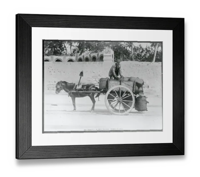 Framed Print : Coal Man Working in His Cart Framed Print : Coal Man Working in His Cart