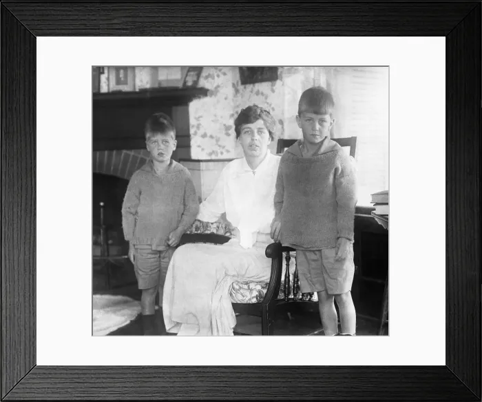 Framed Print : Eleanor Roosevelt Posing with Her Young Sons John and Franklin Jr Framed Print : Eleanor Roosevelt Posing with Her Young Sons John and Franklin Jr
