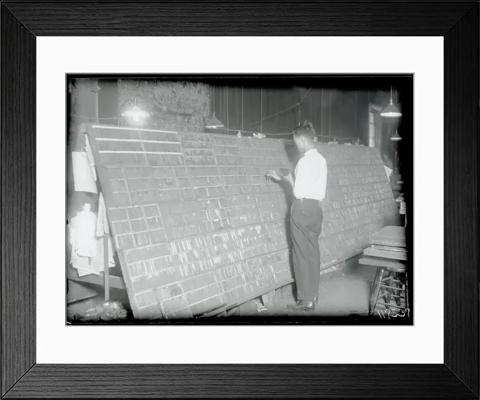 Framed Print : Printer Selecting Types Framed Print : Printer Selecting Types
