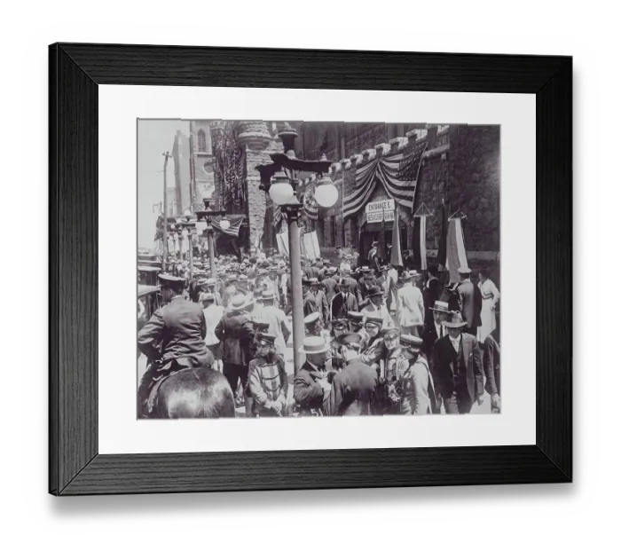 Framed Print : Exterior View of Attendees at Republican Convention in Chicago Framed Print : Exterior View of Attendees at Republican Convention in Chicago
