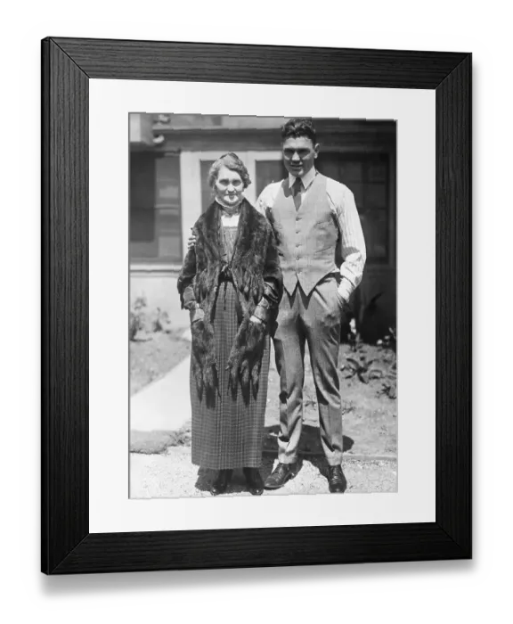 Framed Print : Jack Dempsey with Mother Framed Print : Jack Dempsey with Mother