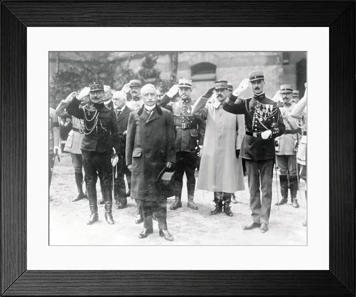 Framed Print : President Paul M. Deschanel Being Saluted by Officers Framed Print : President Paul M. Deschanel Being Saluted by Officers