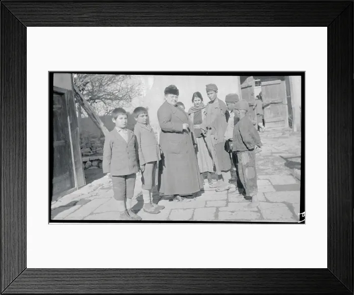 Framed Print : Mrs. Cushman with Orphans Framed Print : Mrs. Cushman with Orphans