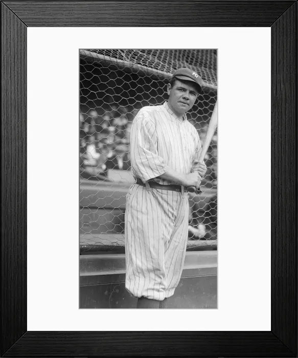 Framed Print : Babe Ruth in Batting Stance