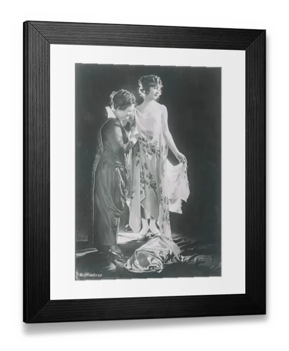 Framed Print : Madame Marguerite Fitting Model Framed Print : Madame Marguerite Fitting Model
