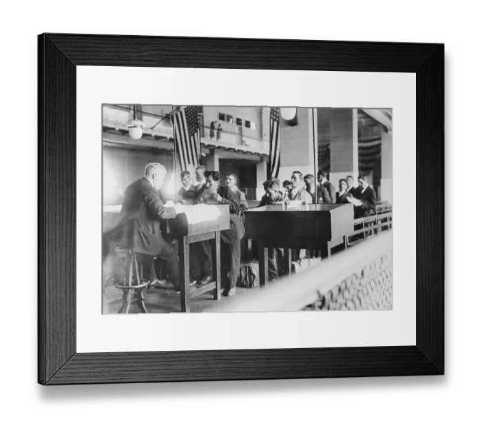 Framed Print : Immigrants at Ellis Island Framed Print : Immigrants at Ellis Island