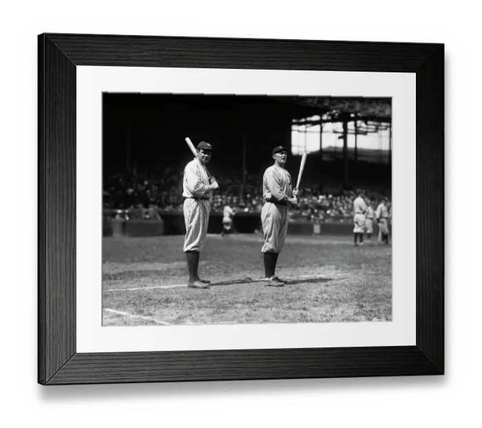 Framed Print : Babe Ruth and Ty Cobb at the Polo Grounds Framed Print : Babe Ruth and Ty Cobb at the Polo Grounds