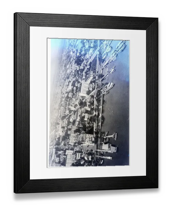 Framed Print : Aerial View of Miami Waterfront Framed Print : Aerial View of Miami Waterfront
