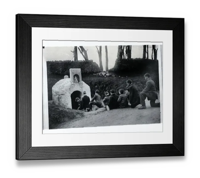Framed Print : Pilgrims at Shrine to Partake of Holy Water Framed Print : Pilgrims at Shrine to Partake of Holy Water
