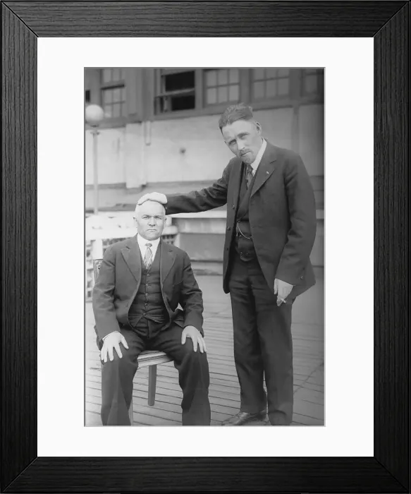 Framed Print : Dr. John R. Brinkley with Carmelo Colliua Framed Print : Dr. John R. Brinkley with Carmelo Colliua