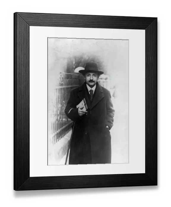 Framed Print : Albert Einstein Outside His Laboratory