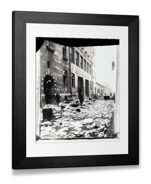 Framed Print : Socialist Newspaper Office in Budapest After Riot Framed Print : Socialist Newspaper Office in Budapest After Riot
