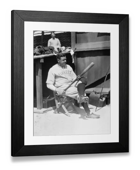 Framed Print : Babe Ruth Looking Over His Big Bat Framed Print : Babe Ruth Looking Over His Big Bat