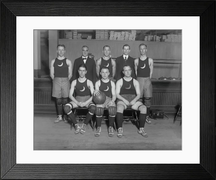 Framed Print : Group Portrait of Crescent College Basketball Players Framed Print : Group Portrait of Crescent College Basketball Players