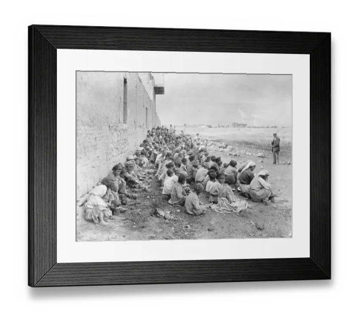 Framed Print : Armenian Refugees Waiting for Food Framed Print : Armenian Refugees Waiting for Food