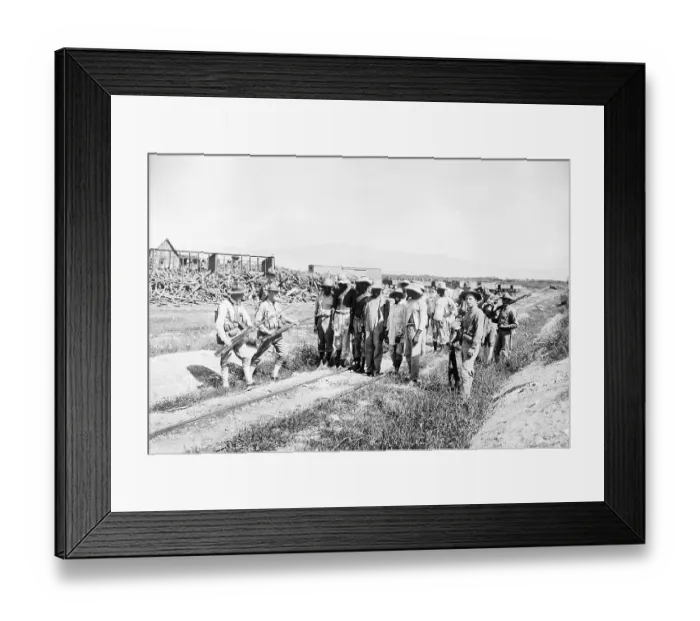Framed Print : Marines Guard Haitian Prisoners Framed Print : Marines Guard Haitian Prisoners