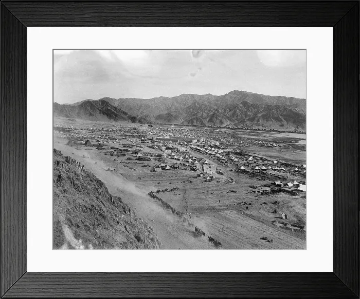 Framed Print : General View of British Camp in Desert