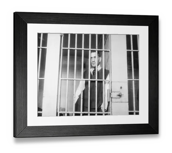 Framed Print : Hyme Kaplan Behind Bars Framed Print : Hyme Kaplan Behind Bars