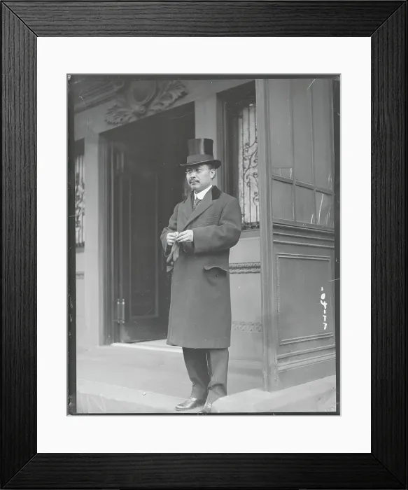 Framed Print : Ambassador Kijuro Shidehara on Doorsteps Framed Print : Ambassador Kijuro Shidehara on Doorsteps
