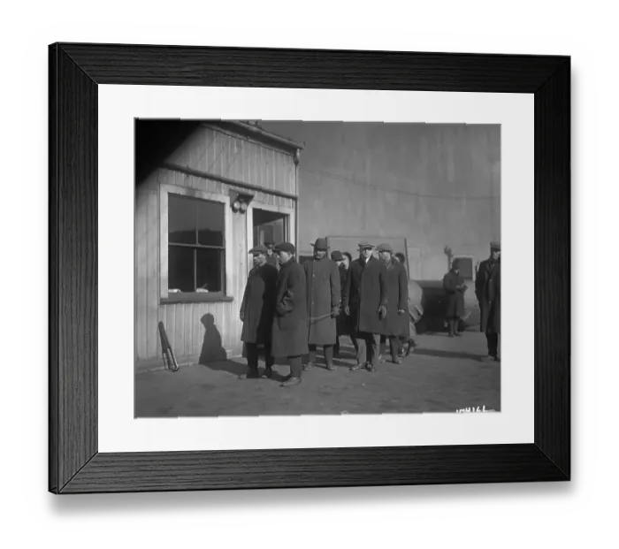 Framed Print : Shackled Prisoners Await Boat Framed Print : Shackled Prisoners Await Boat