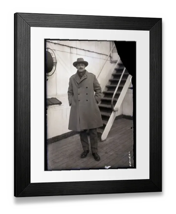 Framed Print : Portrait of Lord Dunsany on Ship Framed Print : Portrait of Lord Dunsany on Ship