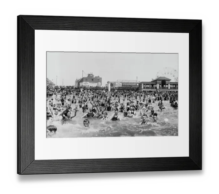 Framed Print : Coney Island Bathers Framed Print : Coney Island Bathers