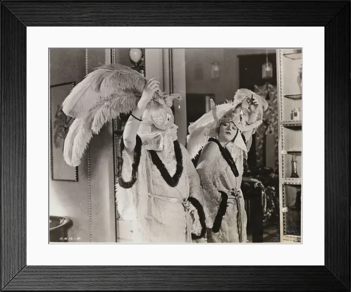 Framed Print : Woman Admiring Her Headdress Framed Print : Woman Admiring Her Headdress