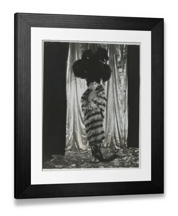 Framed Print : Evelyn Brent Wearing Fur Coat and Feather Headdress Framed Print : Evelyn Brent Wearing Fur Coat and Feather Headdress