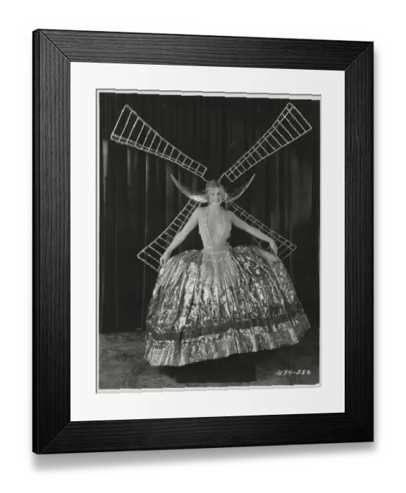 Framed Print : Woman Wearing Windmill Costume Framed Print : Woman Wearing Windmill Costume
