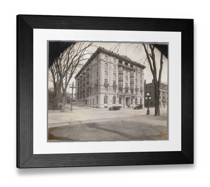Framed Print : Street with Two Cars Outside of Hotel Elton Framed Print : Street with Two Cars Outside of Hotel Elton