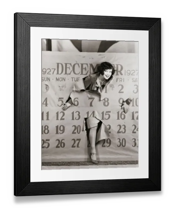 Framed Print : Clara Bow Stepping Through Calendar Framed Print : Clara Bow Stepping Through Calendar