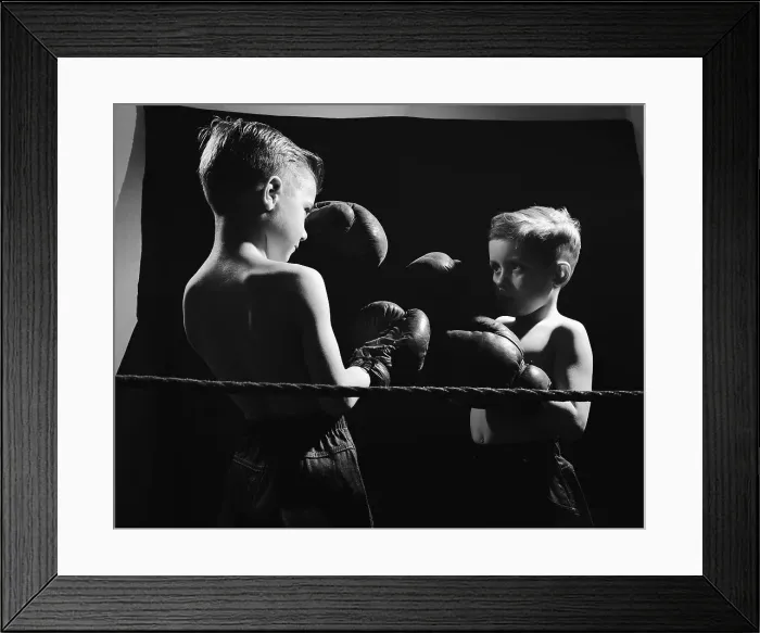 Framed Print : Young Brothers Boxing Framed Print : Young Brothers Boxing