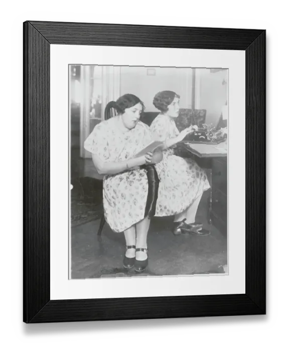 Framed Print : Portrait of Siamese Twins Framed Print : Portrait of Siamese Twins