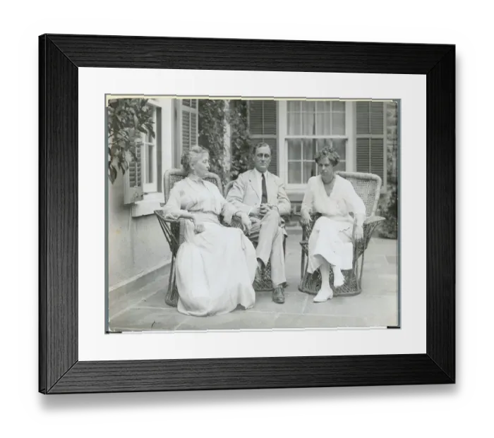 Framed Print : Franklin Delano Roosevelt with His Mother and Wife Framed Print : Franklin Delano Roosevelt with His Mother and Wife