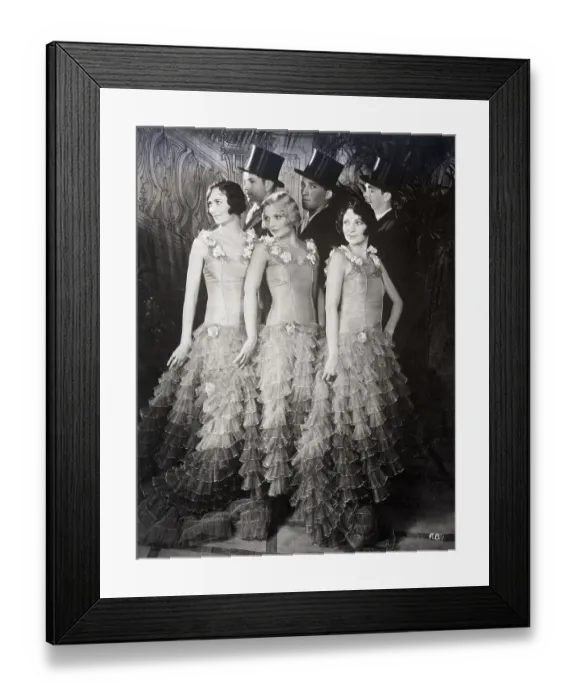 Framed Print : Bing Crosby Wearing Top Hat with Other Dancers Framed Print : Bing Crosby Wearing Top Hat with Other Dancers