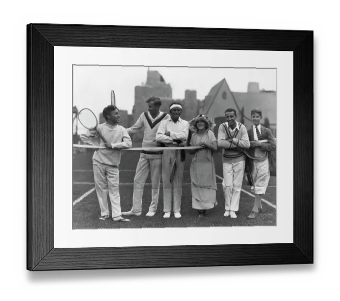 Framed Print : Screen Stars with Tennis Pros Framed Print : Screen Stars with Tennis Pros