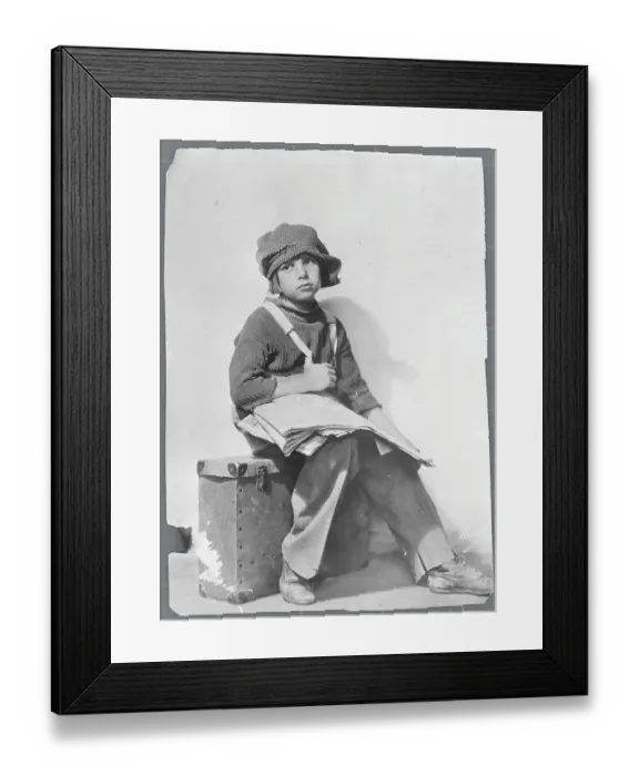 Framed Print : Jackie Coogan as Newsboy Framed Print : Jackie Coogan as Newsboy