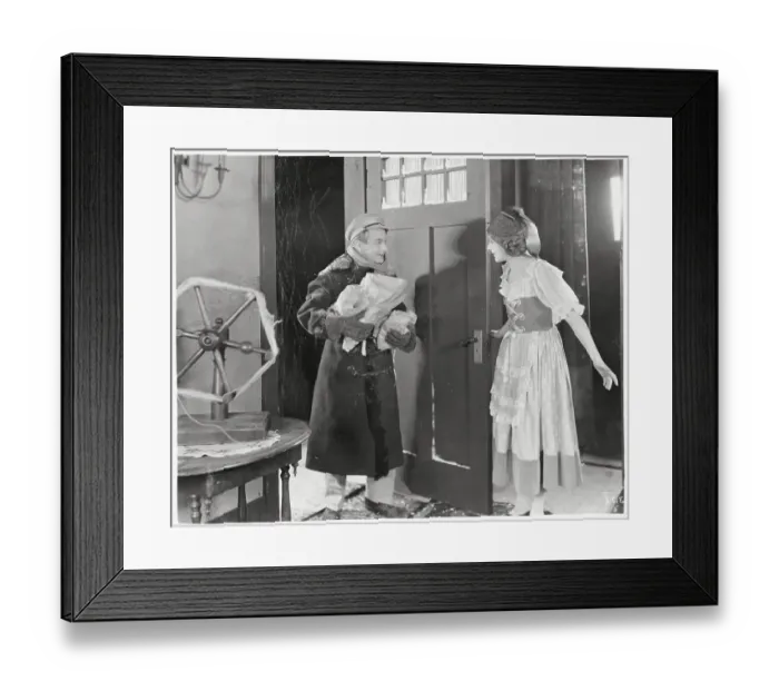 Framed Print : Man Bringing Gifts to Woman Framed Print : Man Bringing Gifts to Woman
