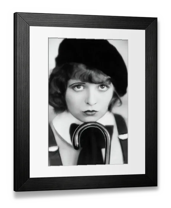 Framed Print : Clara Bow with a Cane Framed Print : Clara Bow with a Cane