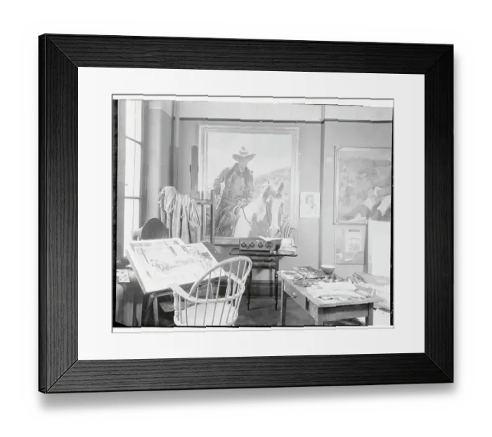 Framed Print : Interior of Artist James Montgomery's Studio Framed Print : Interior of Artist James Montgomery's Studio