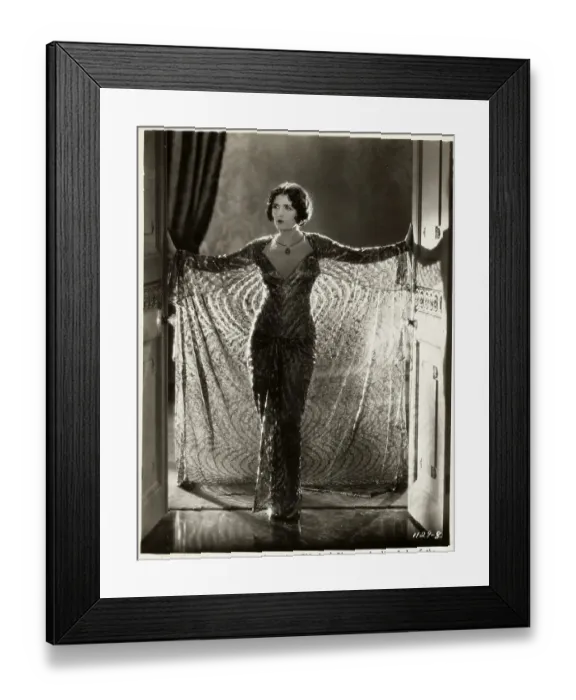 Framed Print : Portrait of Silent Film Star Evelyn Brent