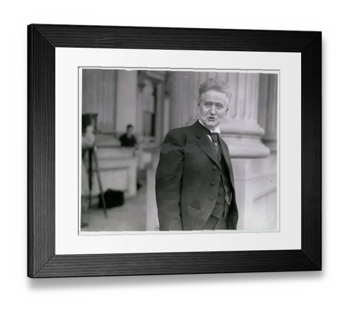 Framed Print : Senator Robert La Follette While Conversing at Capitol