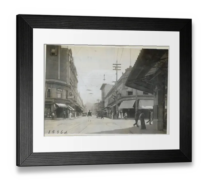 Framed Print : Pedestrians and Motorists on Honolulu Street Framed Print : Pedestrians and Motorists on Honolulu Street
