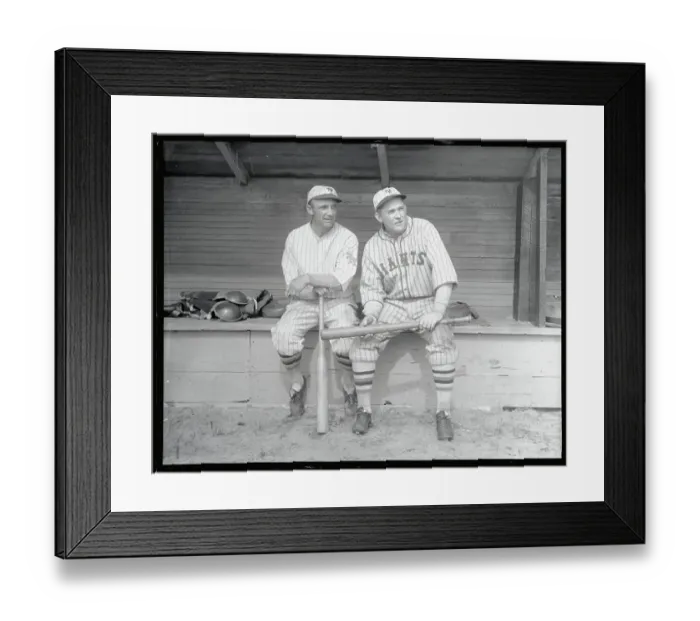 Framed Print : NY Giants Heinie Groh Sitting with Rogers Hornsby Framed Print : NY Giants Heinie Groh Sitting with Rogers Hornsby