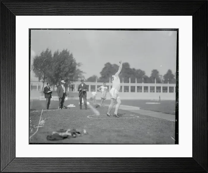 Framed Print : Pay Ryan Throwing Shot Put Framed Print : Pay Ryan Throwing Shot Put